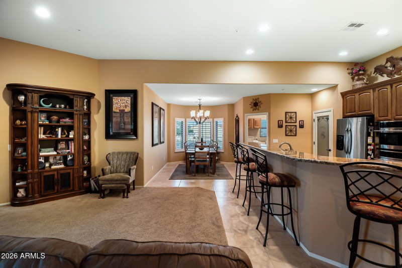 breakfast bar and dining