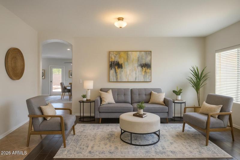 Stonecreek Living Area-Virtually Staged