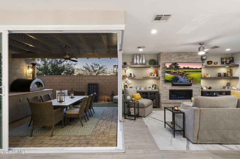 Great room and patio