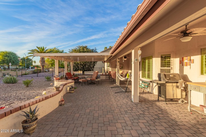 Large extended patio