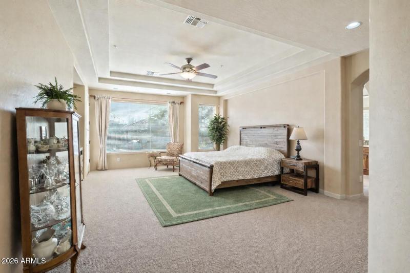 Spacious primary suite