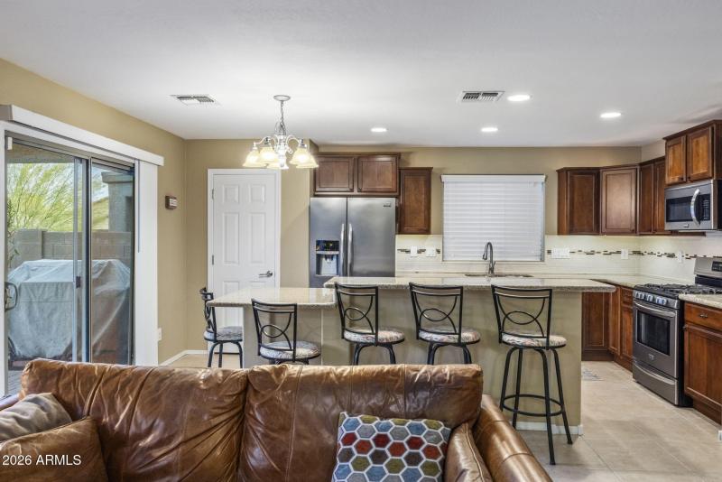 Living Room, Kitchen