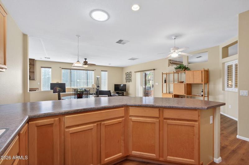 Kitchen toward Family Room