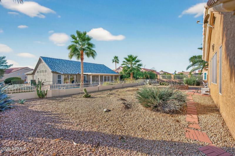 Partially fenced yard