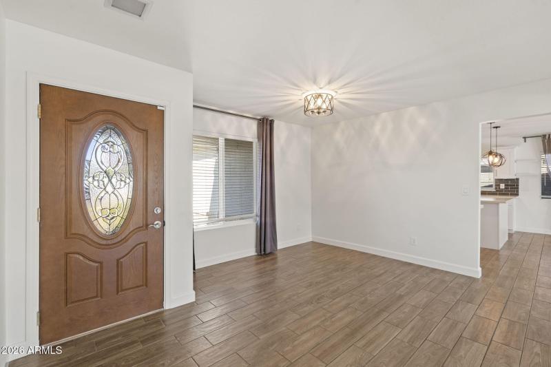 front door and front dining area