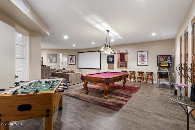 Downstairs Game Room & Wine Cellars