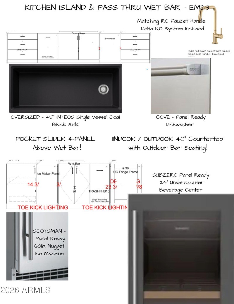 EM23 Kitchen Island & Wetbar Features