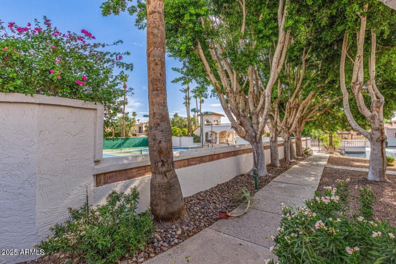 walkway to main pool