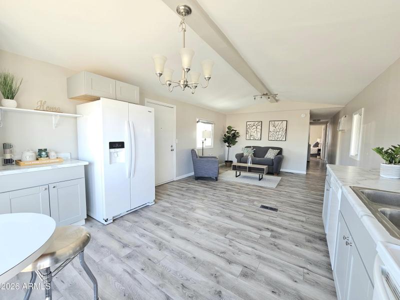 Kitchen view to Living Room