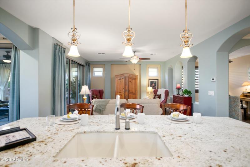 GRANITE SLAB ON COUNTERS