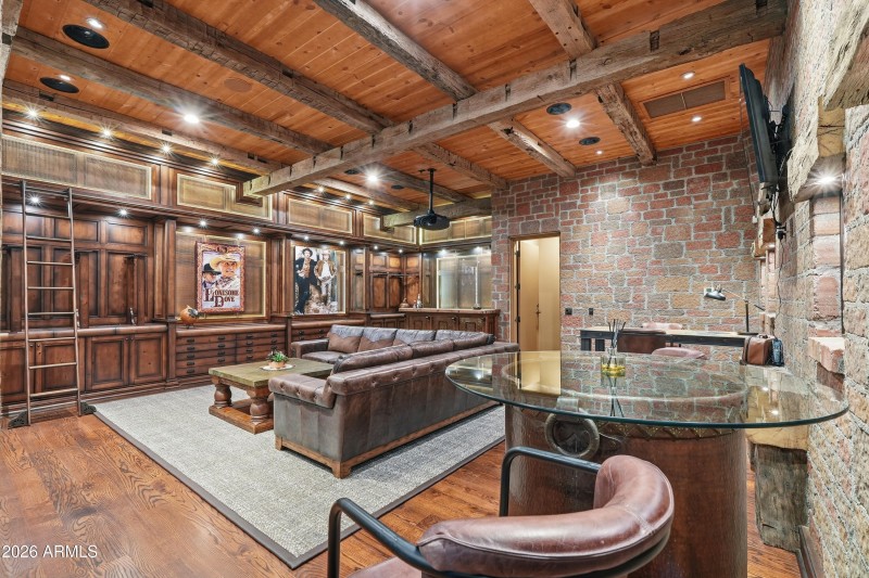 Hand-hewn reclaimed timber beams