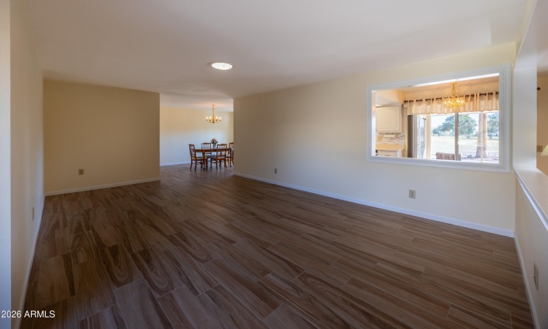 Living room to dining room