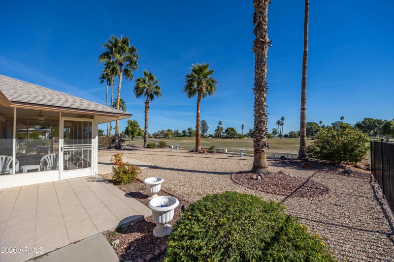 Panoramic backyard views