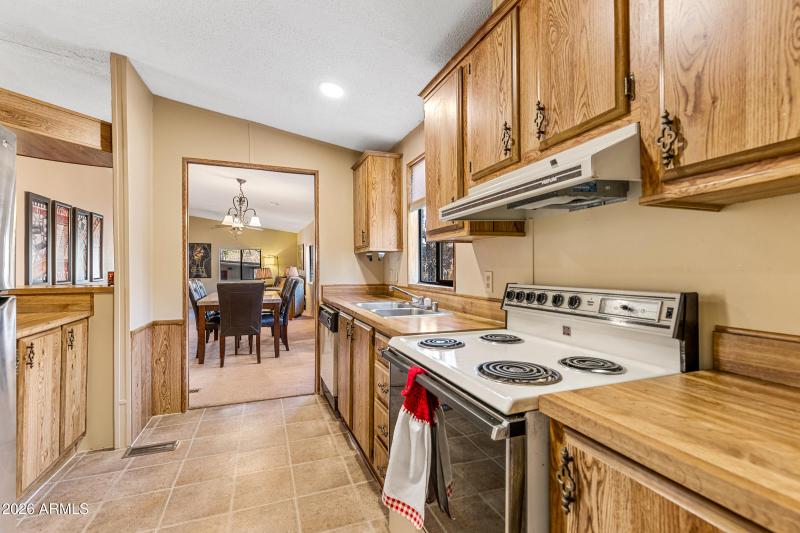 Opens to the dining area