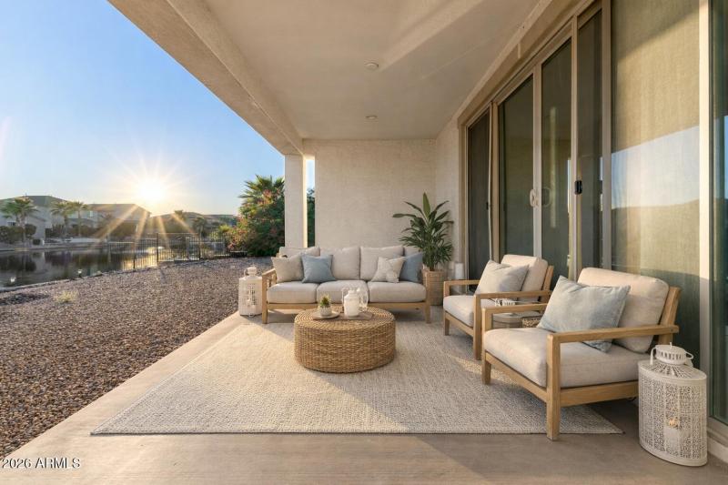 Virtually staged patio