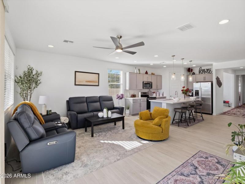 Upgraded Ceiling Fan at Greatroom