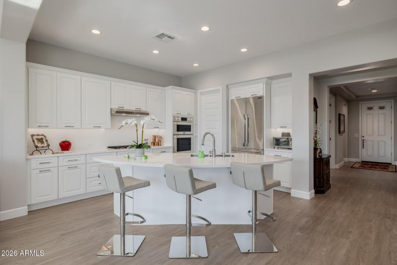 Kitchen with Built-in fridge