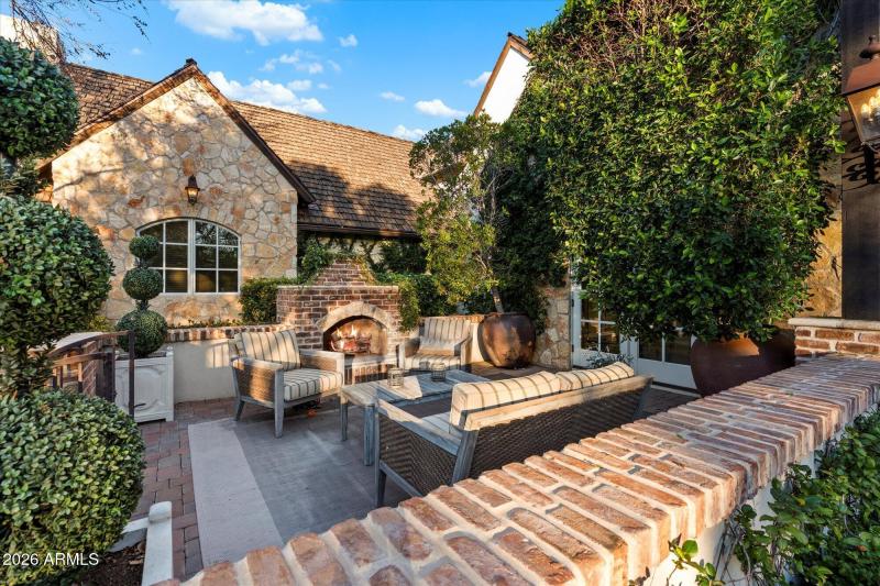 Front Patio with Fireplace