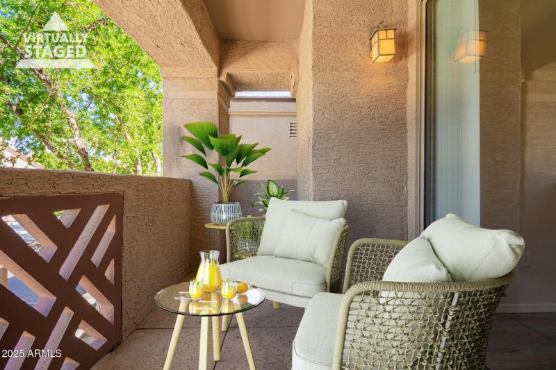 Enjoy coffee on the Patio! - Staged