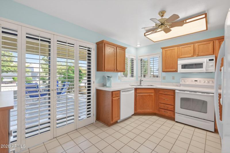 Kitchen towards Covered Patio