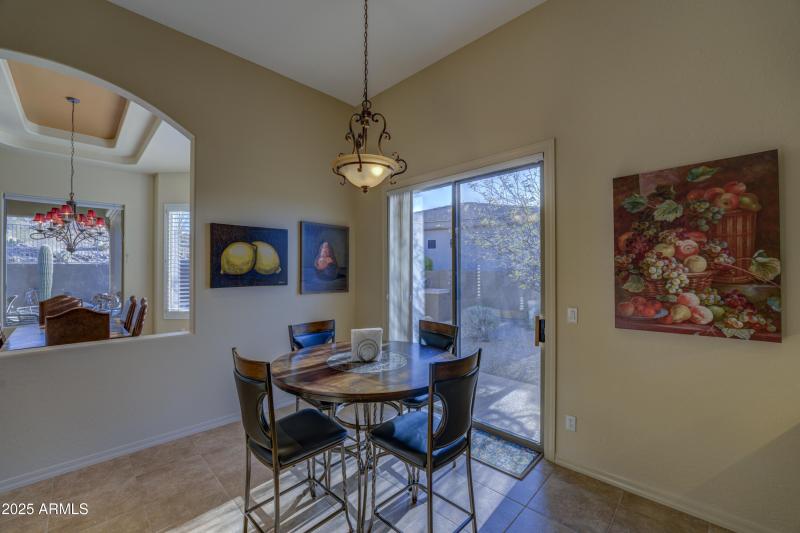 Kitchen Breakfast Area with Patio Access
