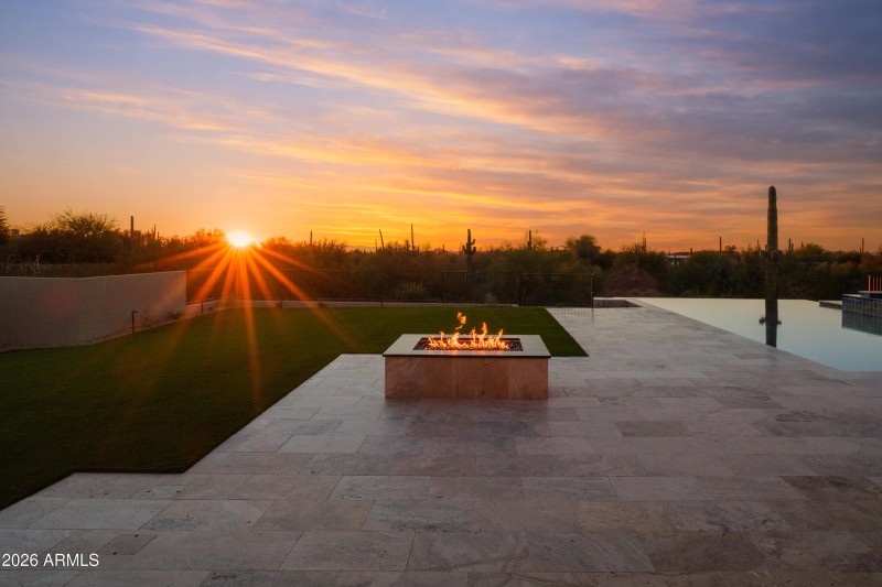 Sunset back yard Morning Vista