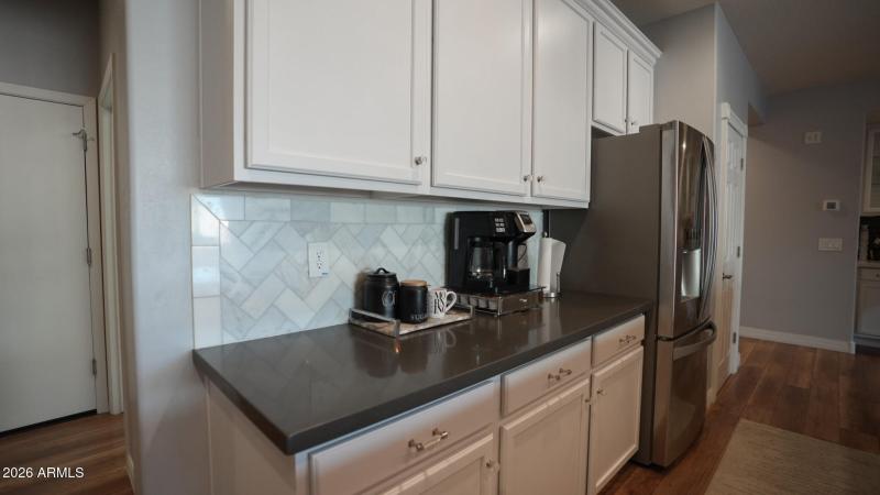 Marble Herringbone Backsplash