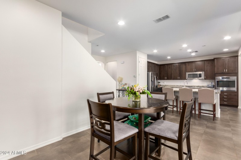 Dining and kitchen view