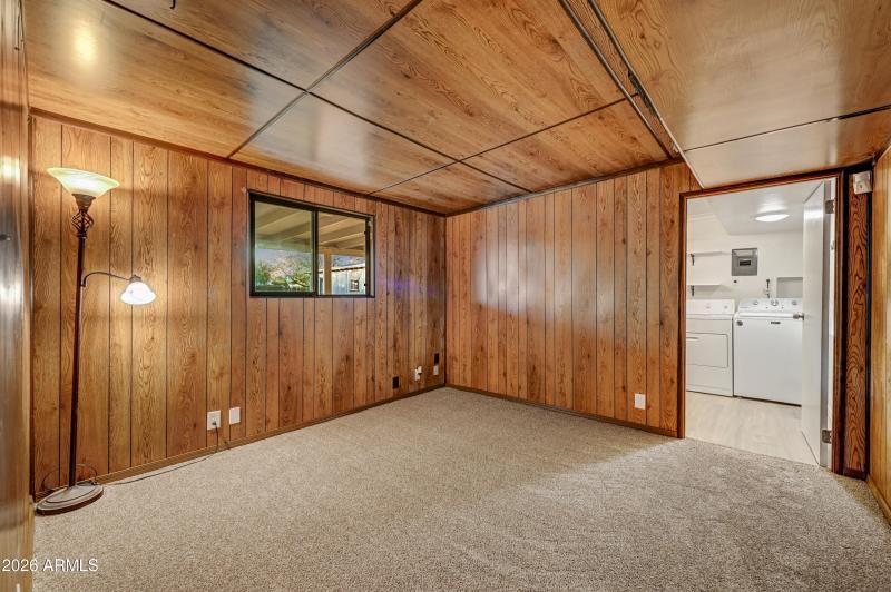 Back Bedroom - looking to Bath/Laundry