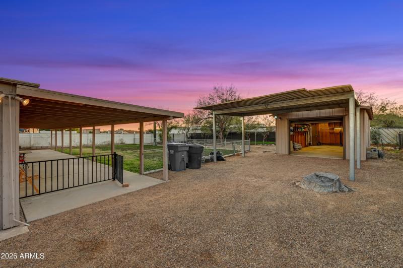 Backyard - Shop - Covered Parking areas