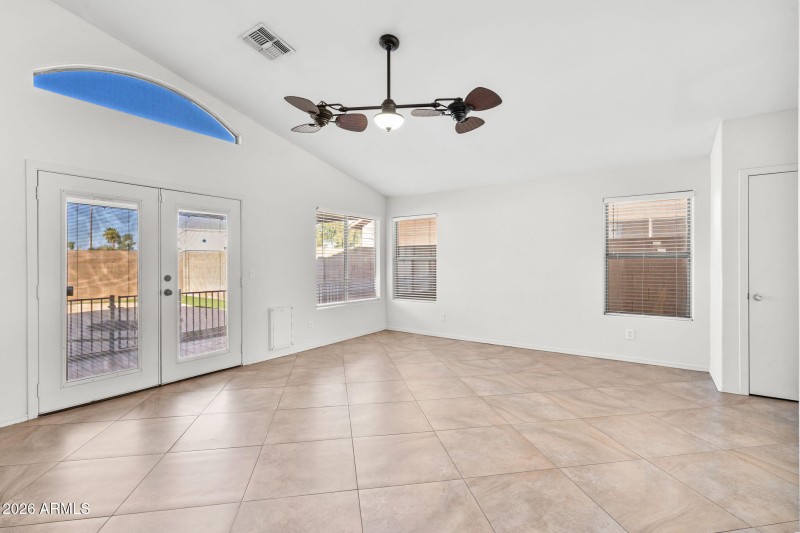 French doors to pool