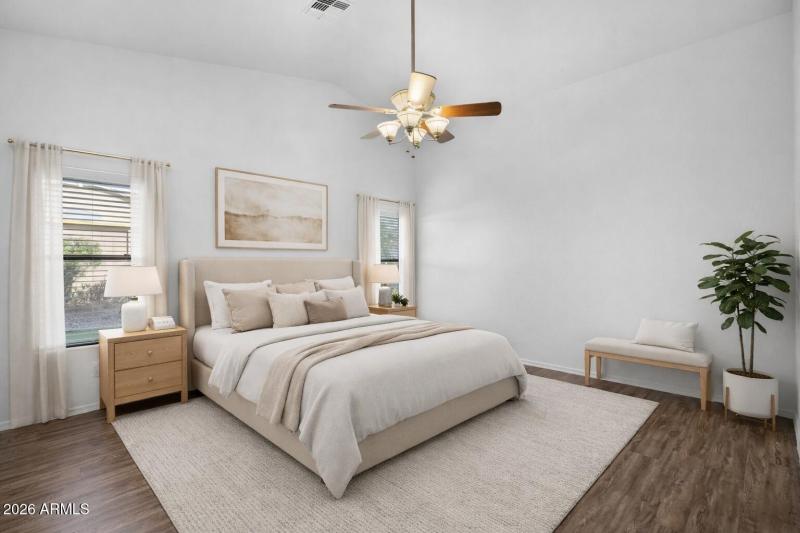 Primary Bedroom Virtually Staged