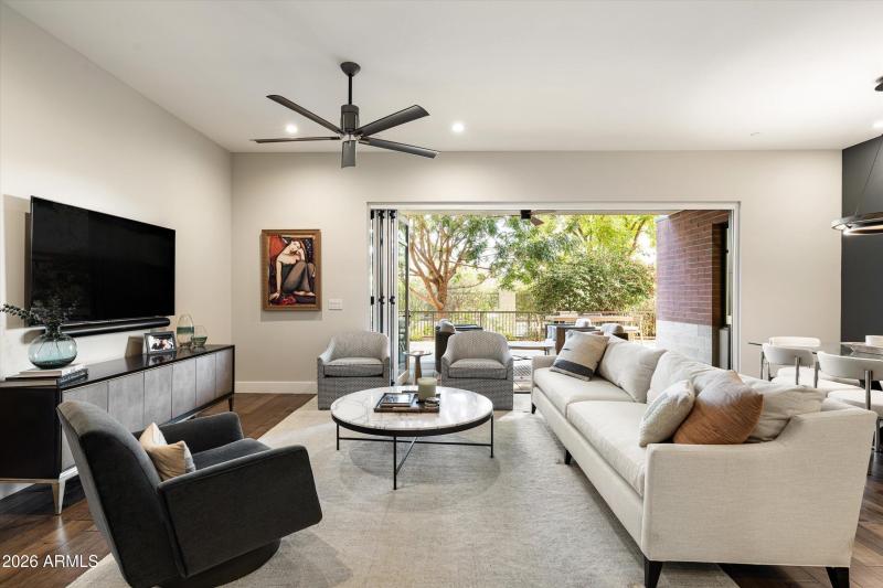 Large living room open to outdoors