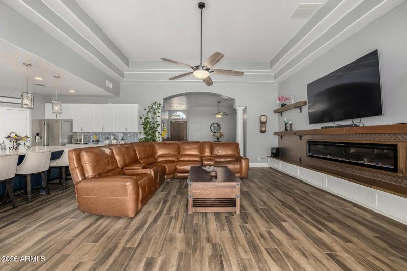 High coffered ceilings
