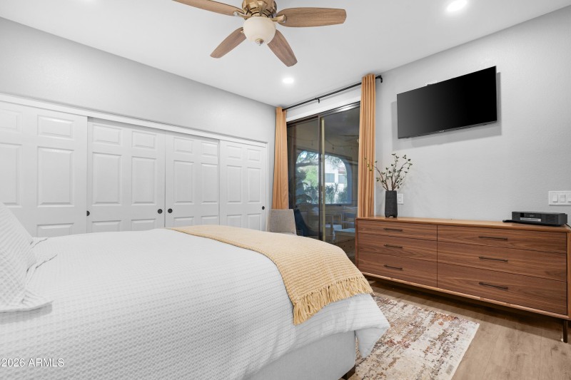 Bedroom with exit to patio