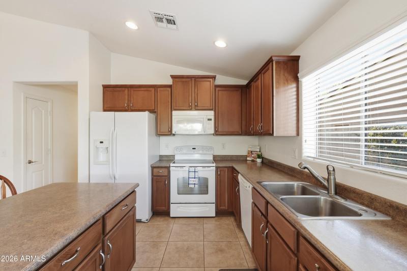 Kitchen + Vaulted Ceiling