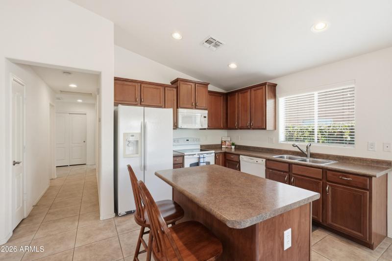 Kitchen + Vaulted Ceiling
