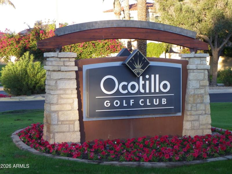 Ocotillo Golf Club Sign