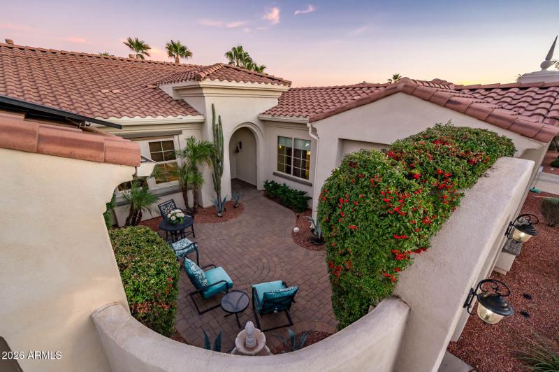 Elevated Shot of Courtyard