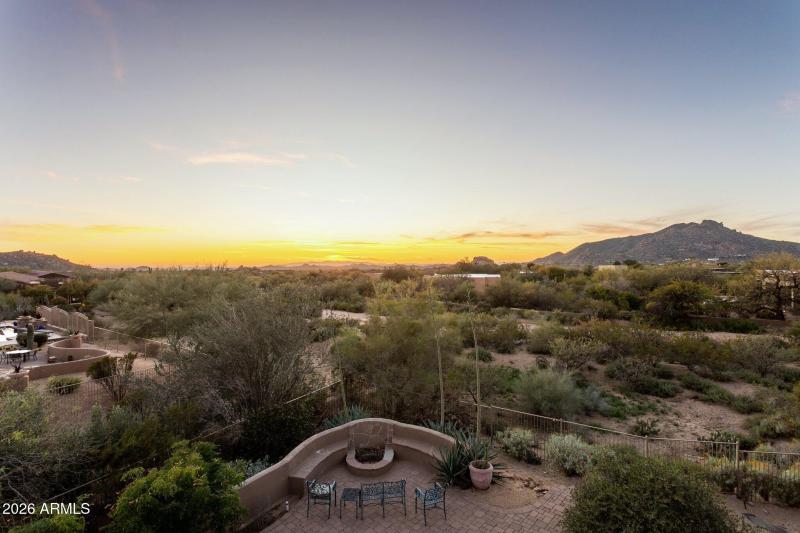 Fire Pit Overlooking Desert Views