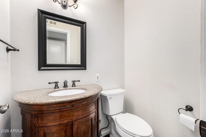 Powder Room off Family Room