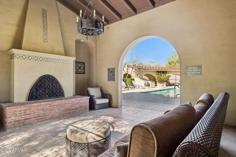 Community Seating at Fireplace