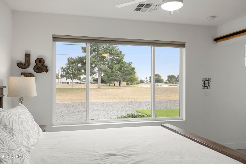 VIEWS of Golf Course from Bed