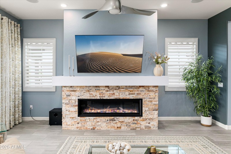 Fireplace at Great Room