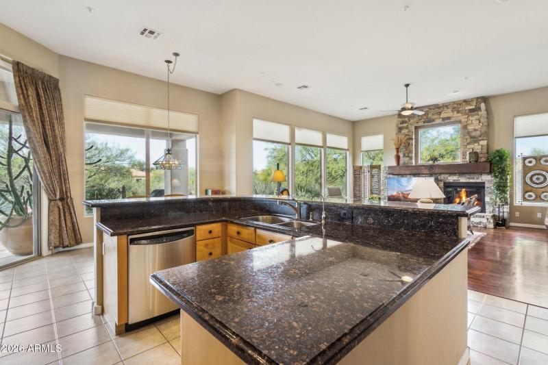Kitchen Overlooking Living Area