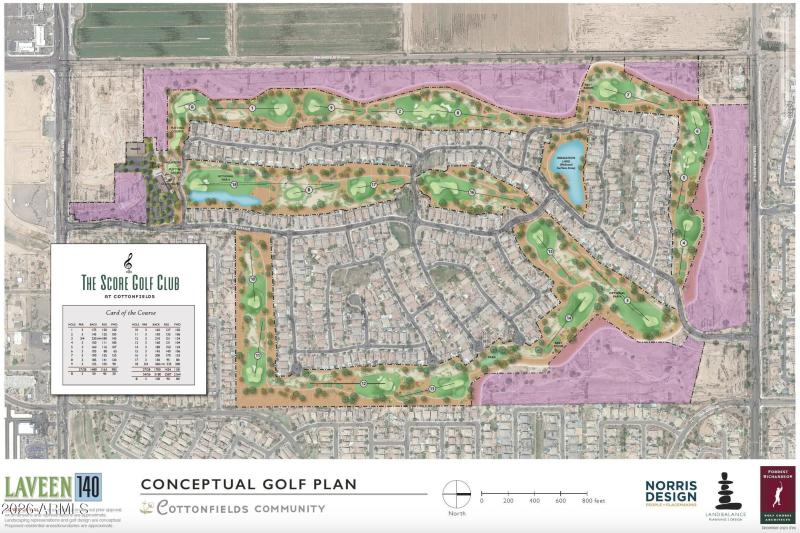 Conceptual golf plan for Cottonfields