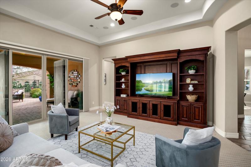 Coffered Ceiling at Great Room