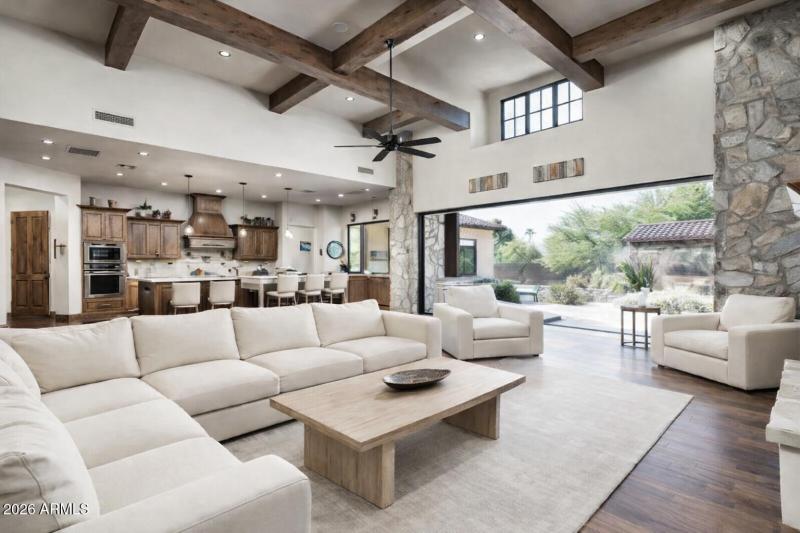 Virtually staged Living Room