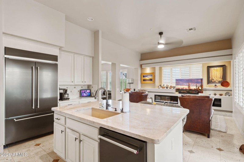 opens to family room