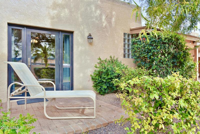 West wing bedroom patio